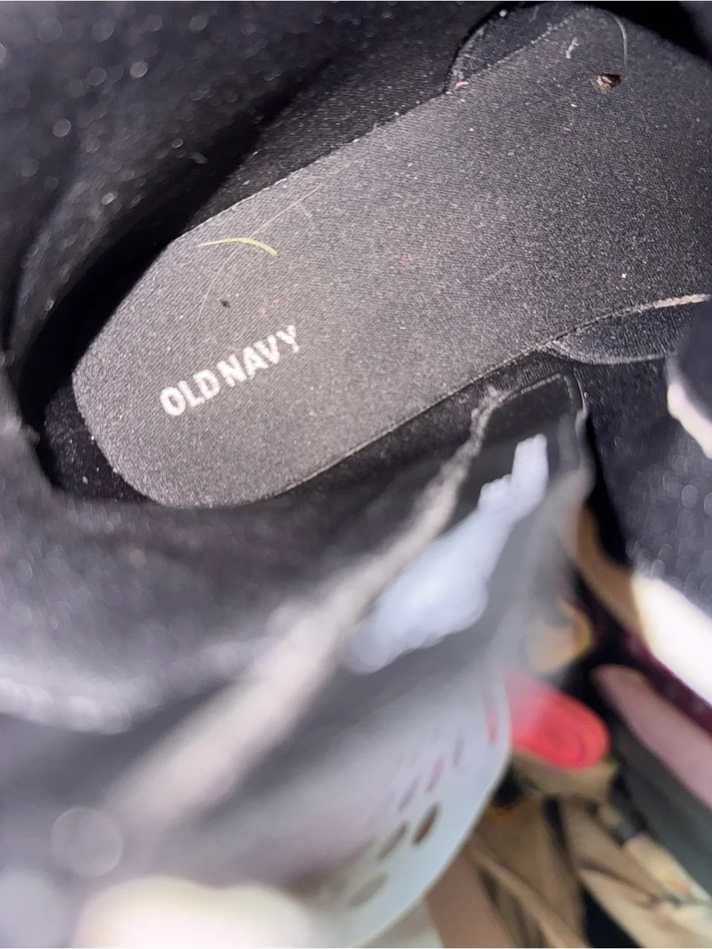 Old Navy White Lace-Up Kids Combat Boots with Black Laces